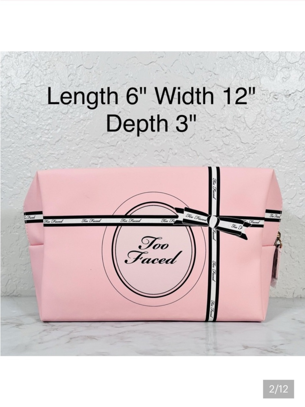 Too Faced Pink Ribbon Cosmetic Pouch